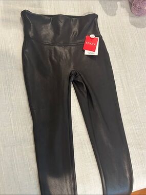 SPANX Faux Leather Leggings - Black